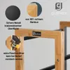 Close-up of a bamboo and metal drink crate rack, highlighting its features. Produktbild-Vorschau
