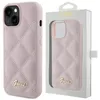Guess Hülle Gesteppt Metall Logo Etui Für Iphone 15  - Rosa Produktbild-Vorschau 1
