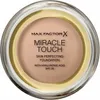 A top-down view of a jar of Max Factor Miracle Touch foundation. Podgląd zdjęcia produktu