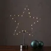 LED Dekoleuchte Herz/Stern - wechselbarer Aufsatz - H: 50cm - Batterie - Timmer - silber Produktbild-Vorschau