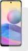 A screen protector is shown placed over a smartphone screen. Produktbild-Vorschau
