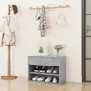 vidaXL Ławka pod buty beton szara 60x30x45 cm Materiał Podgląd zdjęcia produktu 9