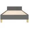 vidaXL Bettgestell mit Kopfteil Dunkelgrau 90x190 cm Stoff Produktbild-Vorschau 7