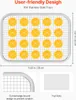 A dehydrator tray with orange slices and text describing its features. Podgląd zdjęcia produktu