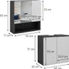 Badmöbel-Set Vicco Edge Schwarz 2 Teile, Model 40563 Produktbild-Vorschau 3