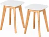 Relaxdays Esszimmerhocker, 2er Set, Bambus, MDF, Küche, Produktbild-Vorschau 1