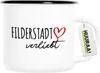 Huuraa Emaille Tasse Filderstadt verliebt 300ml Vintage Produktbild-Vorschau 1