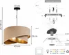 Diagrams showing the dimensions of a pendant lamp and instructions for its assembly and electrical connection. Anteprima dell’immagine prodotto