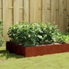 zvýšená postel vidaXL 100x100x41 cm Corten Steel Náhled obrázku produktu 2