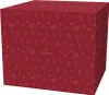 A red cube-shaped box with a gold pattern of Christmas-themed illustrations and dots, and a Villeroy & Boch logo in the center. Produktbild-Vorschau