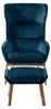 home24 Ohrensessel - inkl. Hocker - Samt - Marineblau Produktbild-Vorschau 8