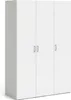 Ruffano - Guardaroba 3 Ante, 115x49 cm Bianco, Appendiabiti Anteprima dell’immagine prodotto 1