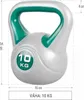 Gorilla Sports Kettlebell činka, vinylová, zelená, 10 kg Náhľad obrázku produktu 6
