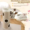 COSTWAY Kratztonne 4 Ebenen 113cm hoch, Katzentonne Produktbild-Vorschau 4
