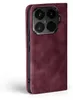 A close-up side view of a burgundy flip phone case for a Xiaomi 15T Pro. Produktbild-Vorschau