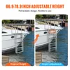 Two images of a boat ladder, one showing its original height and the other showing its adjusted height. Náhľad obrázku produktu