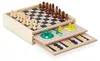 Relaxdays spelencollectie, 7 houten bordspellen, waaronder Productafbeelding-voorbeeld 1