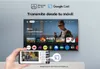 A hand holding a smartphone is shown in front of a television screen displaying a streaming interface. Produktbild-Vorschau
