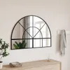 Wandspiegel Schwarz 100x70 cm Gewölbt Eisen Produktbild-Vorschau 2