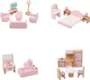Aga4Kids Geräumiges, zweistöckiges und elegantes Puppenhaus Produktbild-Vorschau 2