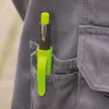 A close-up shot of a Pica DRY Tieflochmarker 3030 Bleistift in a gray work shirt pocket. Anteprima dell’immagine prodotto