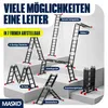 MASKO® Leiter Aluminium 6in1 Mehrzweckleiter Anlegeleiter Produktbild-Vorschau 4