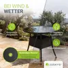 Juskys Polyrattan Gartentisch Yoro rund - wetterfest Ø 80 Produktbild-Vorschau 5