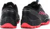 Two black and red trail running shoes are shown from the back and side. Produktbild-Vorschau