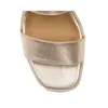 Elegante Damensandalen Gold aus Naturleder mit 8 cm Produktbild-Vorschau 5