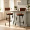 INONEFT Barhocker 2er-Set mit Rückenlehne, Industrie-Design Produktbild-Vorschau 1