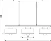 Lampa Wisząca MARTI Beżowo-złota 3xE27 Regulowana Wysokość Podgląd zdjęcia produktu 3