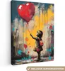 Wanddeko 60x80 cm - Banksy - Mädchen - Luftballon - Herz - Produktbild-Vorschau 1