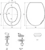 Aqualine Alicante - WC-Sitz, Polypropylen, weiß ST262 Produktbild-Vorschau 6