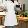 kuchyňská zástěra bílá ochranná zástěra gastronomická 70x60 Náhled obrázku produktu 4