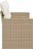 vidaXL Gartensofa mit Kissen 2-Sitzer Beige Poly Rattan Produktbild-Vorschau 5