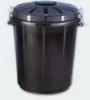 Poubelle ronde avec couvercle 70l noir Voir les images du produit 2