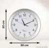 Cloxon Funkwanduhr 30 cm Wanduhr silber Funkuhr Wand Produktbild-Vorschau 4