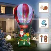 Opblaasbare XL kerstballon met LED-verlichting - 210 x 110 Productafbeelding-voorbeeld 2