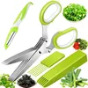 Kräuterschere Edelstahl 5 Klingen Küchen Schnittlauchschere Produktbild-Vorschau 1