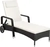 A white and black rattan sun lounger on a white background. Náhled obrázku produktu