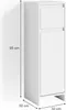A white cabinet with dimensions indicated. Anteprima dell’immagine prodotto