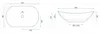 Technical drawings of a sink with dimensions. Náhled obrázku produktu