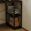 Biurko Komputerowe Czarne, Nowoczesne, Z Półkami – 120 Cm Podgląd zdjęcia produktu 2