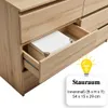 Kommode mit 6 Schubladen 120 cm Breite Kommode sonoma Holz Produktbild-Vorschau 4
