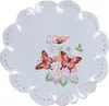 Tischdecke Tischtuch Stickerei Schmetterling 40 cm rund Produktbild-Vorschau 1