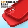 A close-up view of a red phone case, showing its soft microfiber lining. Náhled obrázku produktu