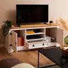 Lowboard TEQUILA 140 cm, Weiß/Braun - TV Schrank aus Kiefer Produktbild-Vorschau 3