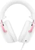 A pair of white and pink headphones is shown against a white background. Anteprima dell’immagine prodotto