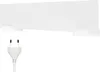 A white modular heating system with a white power plug on a white background. Produktbild-Vorschau
