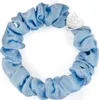 By Eloise London Silver Heart Silk Scrunchie Sky Blue Produktbild-Vorschau 2